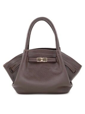 BC Classic Brown Leather Top-Handle Women’s Bag